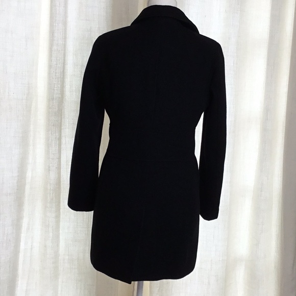 Banana Republic Black Wool Coat S - Picture 4 of 8